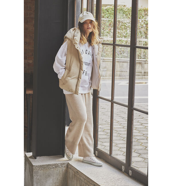 Rouge vif「2WAYフードダウンベスト」|ダウン|