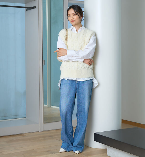 Rouge vif「ケーブルニット2WAYベスト」|ニット・セーター|