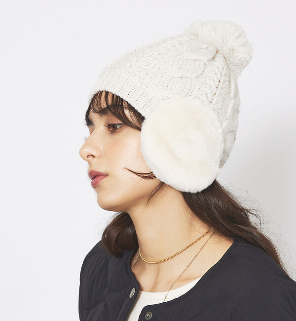 Rouge vif「【RUBEN / ルーベン】イヤーマフ付き裏ボアニットキャップ / RUS-80」|その他|