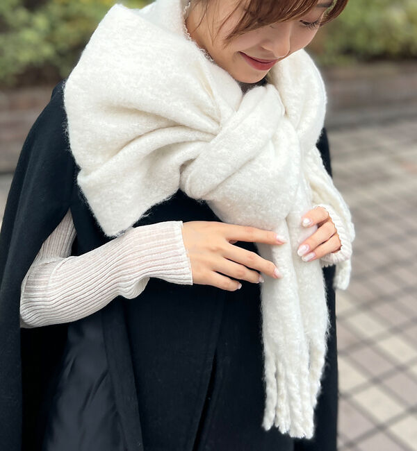 Rouge vif「【一部店舗限定】ボリュームフリンジストール」|マフラー|