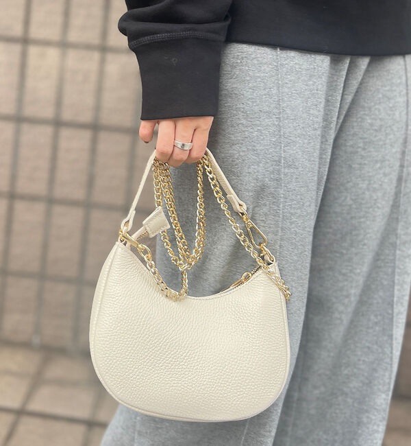 Rouge vif「【AULENTTI/オウレンティ】スモールハーフムーンショルダーバッグ」|ショルダー・メッセンジャー|