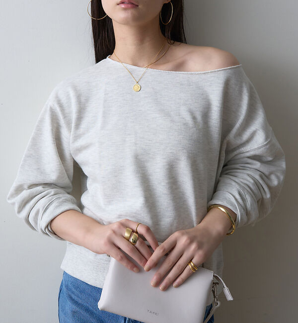 Rouge vif「【一部店舗限定】オフショルルーズスウェット」|スウェット・ジャージ|グレー