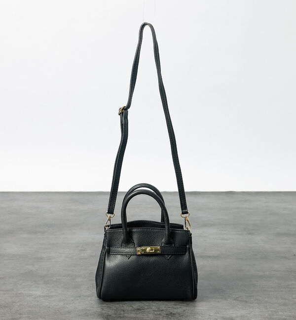 Rouge vif「【AULENTTI/オウレンティ】2WAY レザーミニバッグ / ベルト付きレザ」|ショルダー・メッセンジャー|