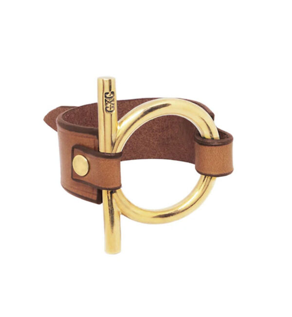 Rouge vif「【CXC/シーエックスシー】ゴールドオーバル レザーブレス」|ブレスレット・バングル|