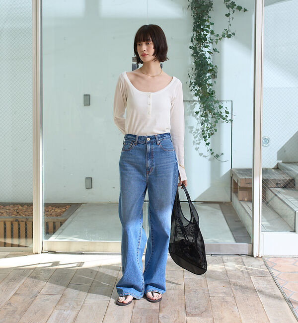 Rouge vif「コットンヘンリーネックプルオーバー」|Tシャツ・カットソー|