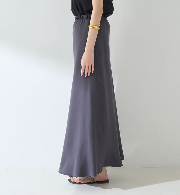 Rouge vif「ヴィンテージライクキュプラバイヤスロングスカート」|スカート|