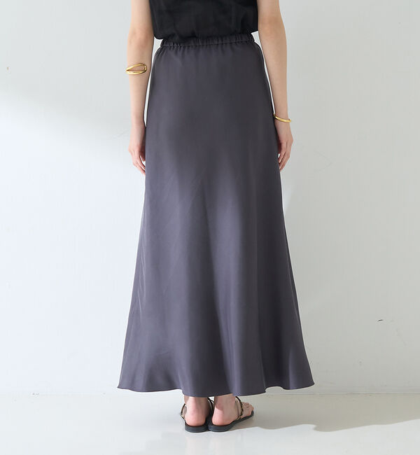 Rouge vif「ヴィンテージライクキュプラバイヤスロングスカート」|スカート|