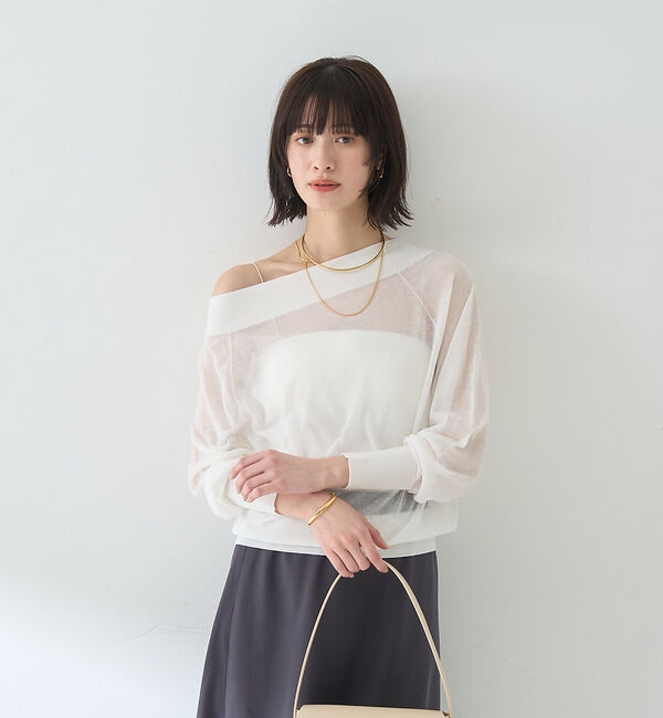 Rouge vif「オフショルシアーニットプルオーバー」|ニット・セーター|