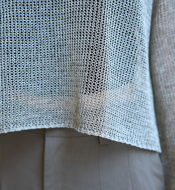 Rouge vif「シアーメッシュペーパーニットプルオーバー」|ニット・セーター|