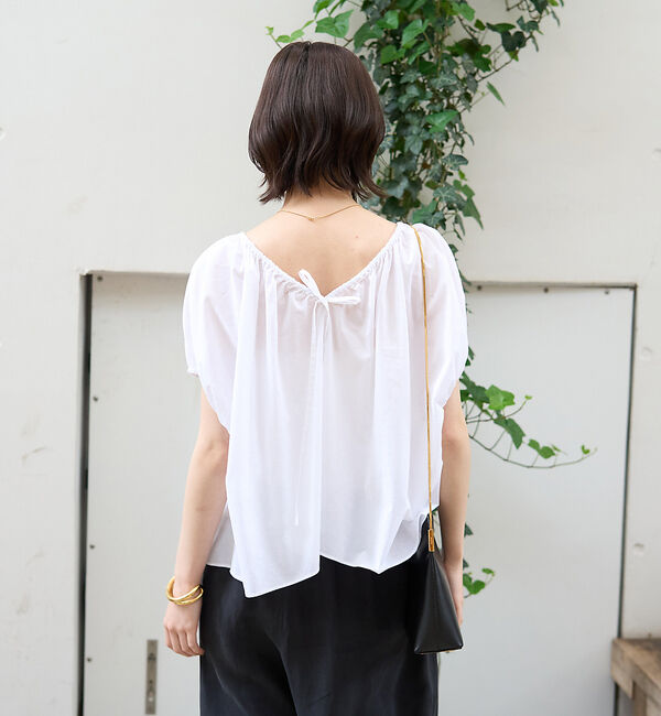 Rouge vif「コットンギャザーパフブラウス」|シャツ・ブラウス|