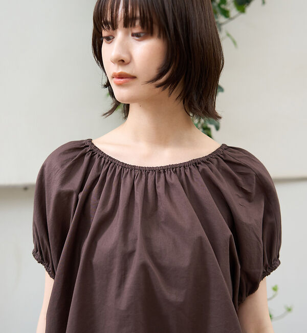 Rouge vif「コットンギャザーパフブラウス」|シャツ・ブラウス|