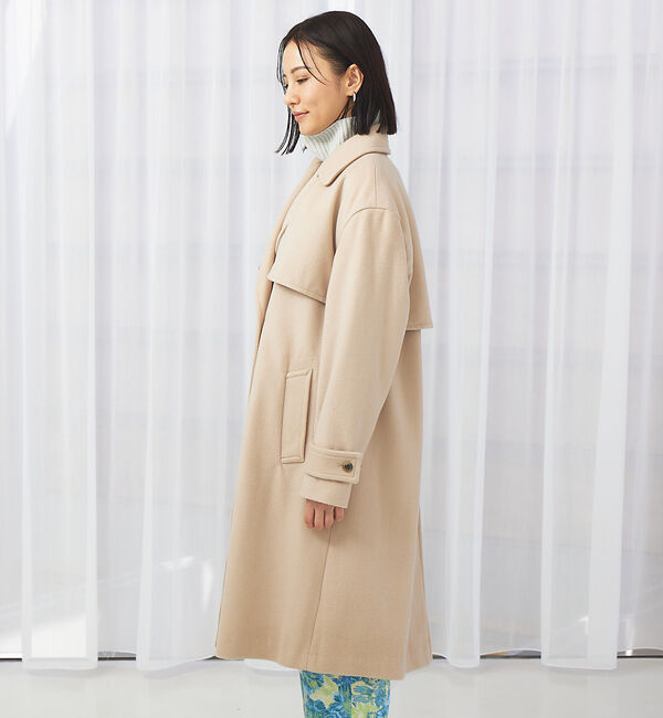 qualite「ウールトレンチコート」|トレンチコート|