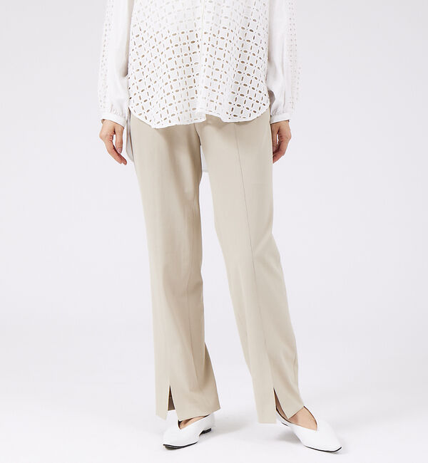 qualite「【23SS】2WAYストレッチセンターベンツパンツ」|その他|ベージュ
