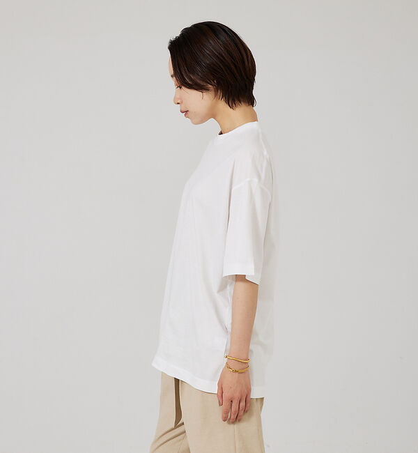 qualite「【three dots】シルキーペーパーコットンT」|Tシャツ・カットソー|