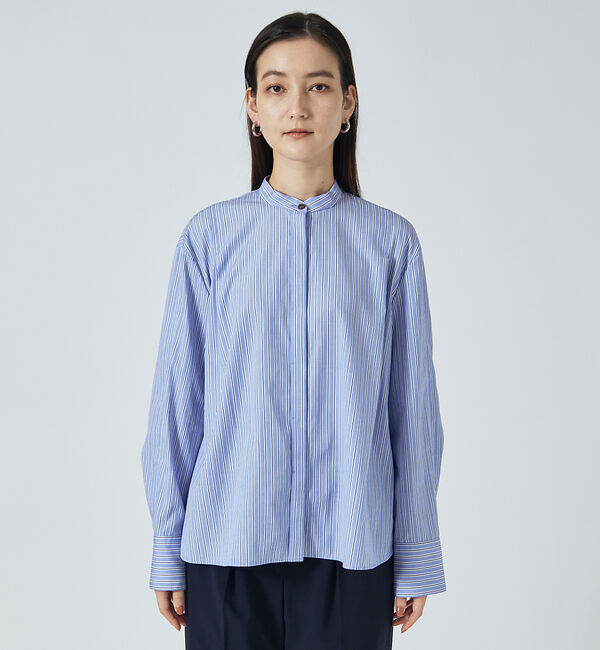 qualite「ファインブロードボウタイシャツ」|シャツ・ブラウス|