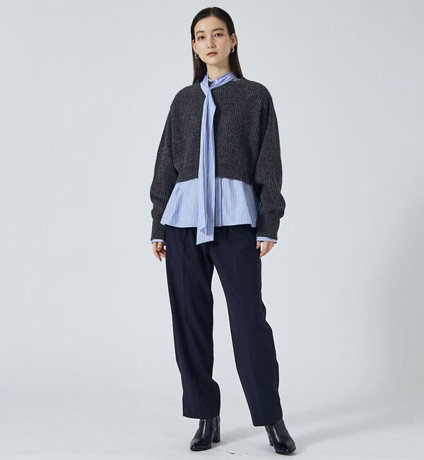 qualite「ファインブロードボウタイシャツ」|シャツ・ブラウス|