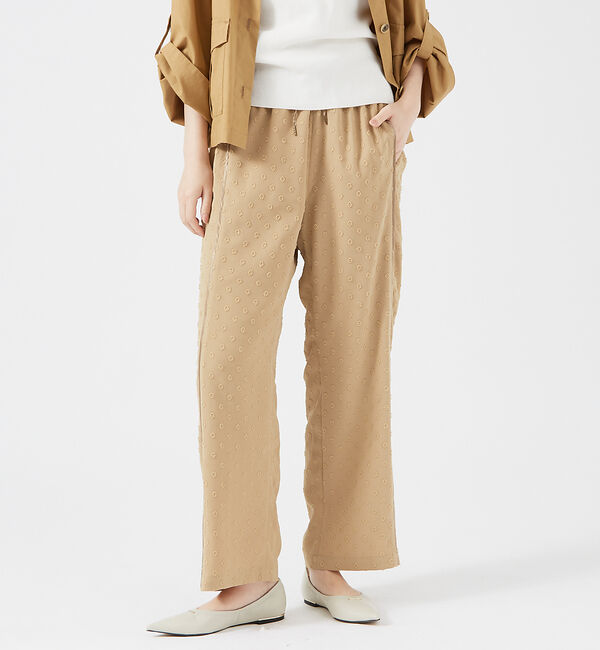 qualite「ドビードットイージーパンツ」|その他|ベージュ