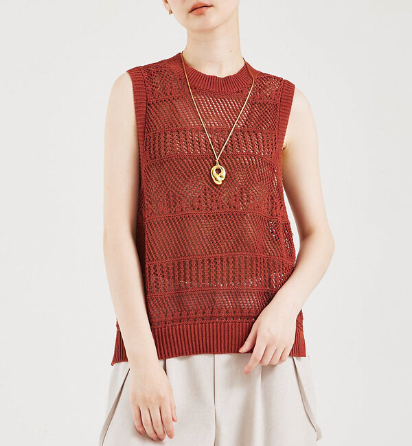 qualite「【JAMIRAY】有機的シルエットネックレス」|ネックレス|ベージュ