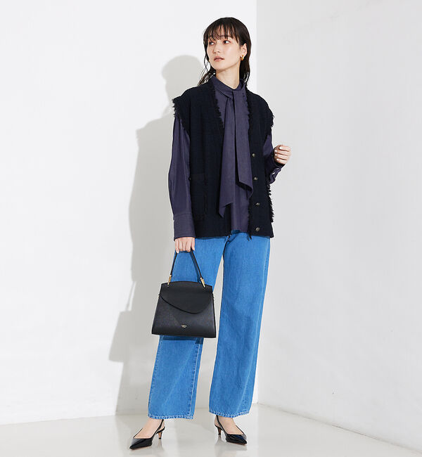 qualite「ツィードニットジレ」|ダウンベスト・ベスト|