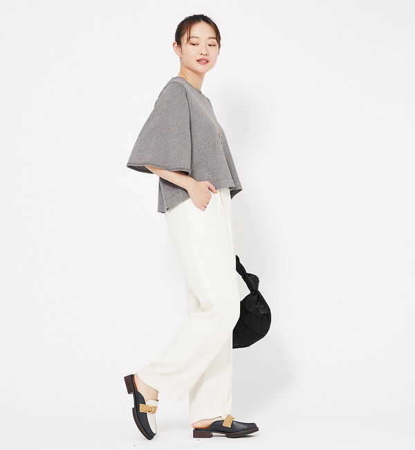 qualite「フレアスリーブギマコットンニット」|ニット・セーター|