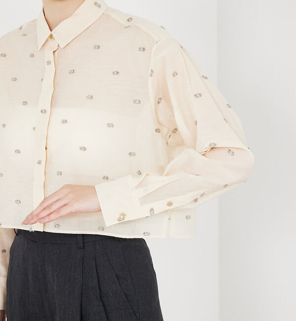 qualite「カットドビーショートシャツ」|シャツ・ブラウス|