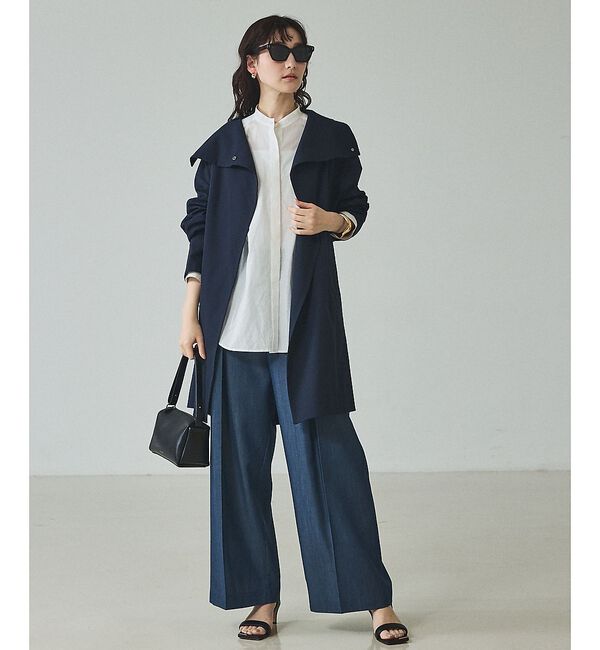 qualite「【大人のスプリングコート】オーバースタンドコート【予約】」|トレンチコート|