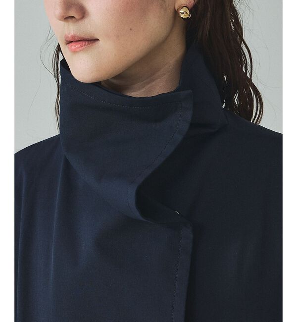 qualite「【大人のスプリングコート】オーバースタンドコート【予約】」|トレンチコート|