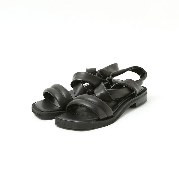 AU BANNISTER「チューブツイストフラットサンダル」|サンダル|ブラック