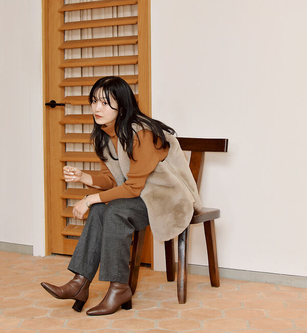 AU BANNISTER「【最高ブーツ/ニューヨーク】スクエアトゥブーツ」|ショートブーツ|