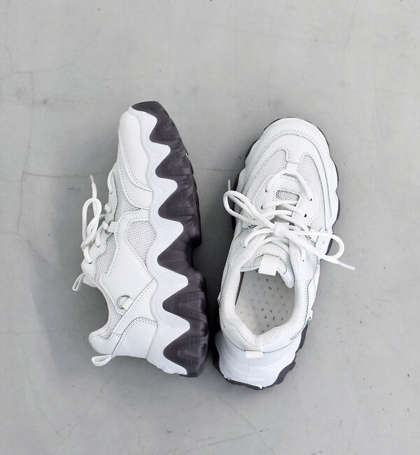 AU BANNISTER「【LAROUTE/軽量】レースアップ 厚底スニーカー」|スニーカー|ホワイト