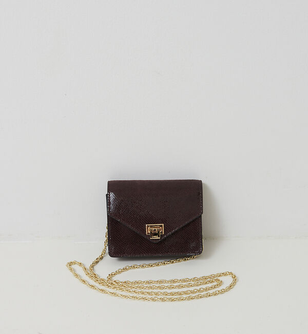 LOWELL things「【Gina 23'Spring P9掲載】Envelope/マイクロミニショルダ」|ショルダー・メッセンジャー|ブラウン