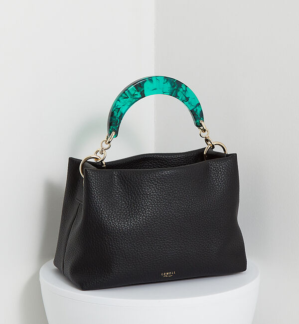 LOWELL things「Resin-S/アクリルHOBOショルダーバッグ」|ショルダー・メッセンジャー|ブラック