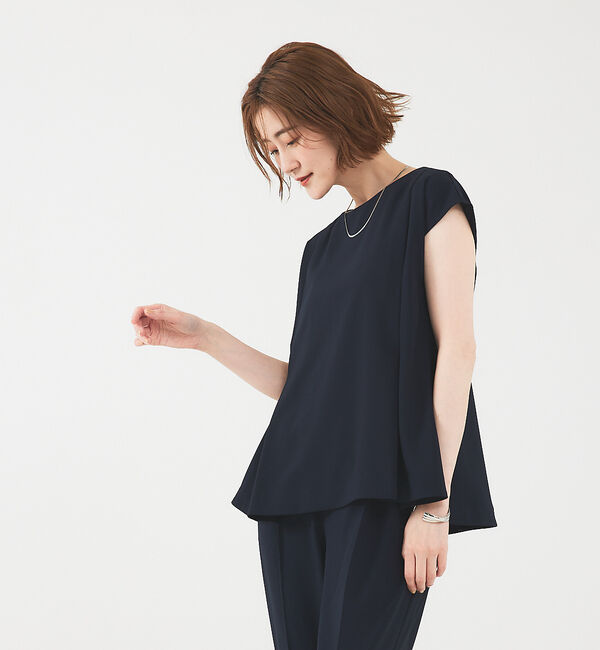 abahouse mavie「【エニデイカセット】ノーカラージャケット＆フレンチスリーブ・パンツセットアップ」|スーツ|