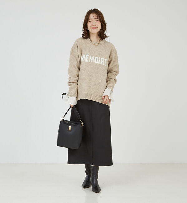 abahouse mavie「袖切替えベルスリーブレイヤードインナー」|Tシャツ・カットソー|