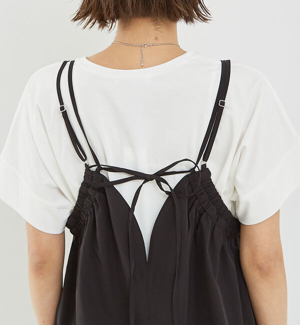 abahouse mavie「【大人のいちまんワンピ】ギャザーキャミワンピ」|ジャンパースカート|