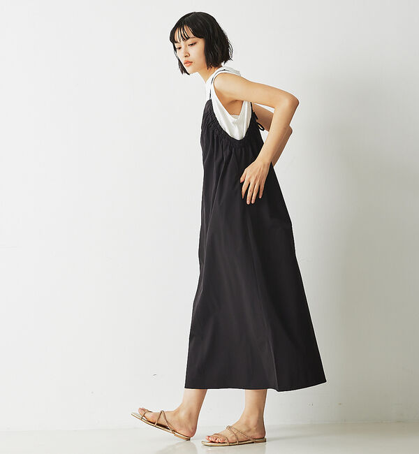 abahouse mavie「【大人のいちまんワンピ】ギャザーキャミワンピ」|ジャンパースカート|