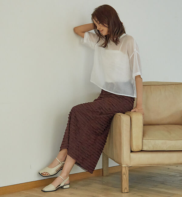 abahouse mavie「フリルティアードスカート」|スカート|