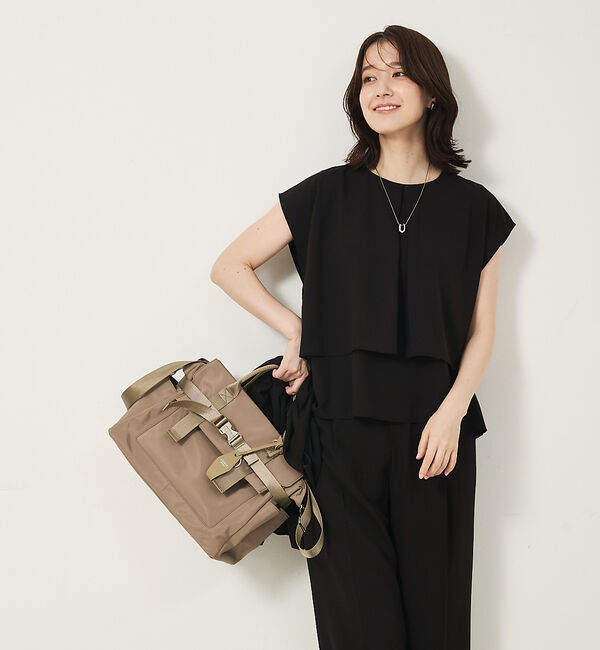 abahouse mavie「【エニデイカセット・サマー】ジョーゼットタックフレアーブラウス」|シャツ・ブラウス|