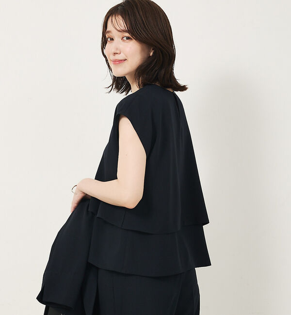 abahouse mavie「【エニデイカセット・サマー】ジョーゼットタックフレアーブラウス」|シャツ・ブラウス|