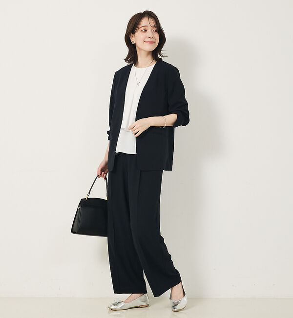 abahouse mavie「【エニデイカセット・サマー】ジョーゼットストレートパンツ」|その他|