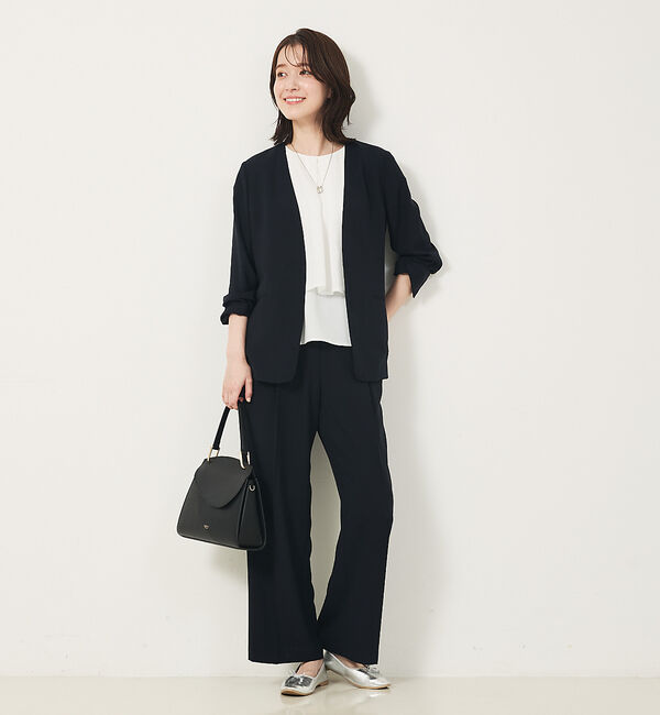 abahouse mavie「【エニデイカセット・サマー】ジョーゼットストレートパンツ」|その他|