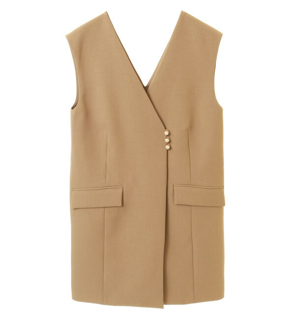TIARA「パールボタンベスト」|ベスト・ジレ|