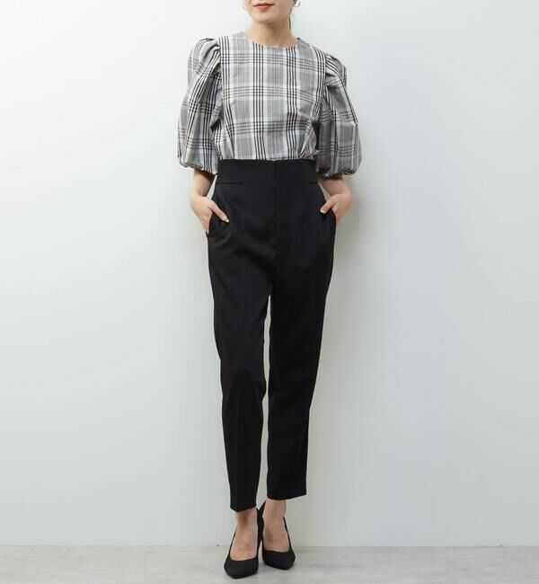 TIARA「タックショルダーボリュームスリーブリボンブラウス」|シャツ・ブラウス|