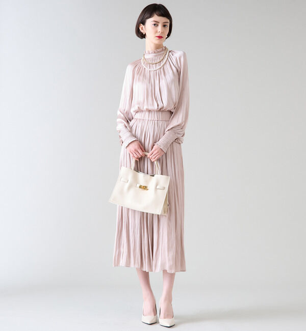 TIARA「《定番》2wayフリルネックギャザーブラウス」|シャツ・ブラウス|