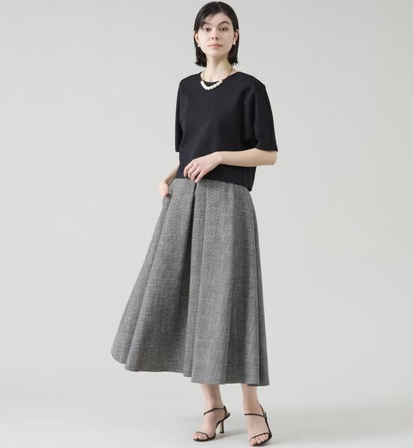 TIARA「タックフレアハイウエストスカート」|スカート|