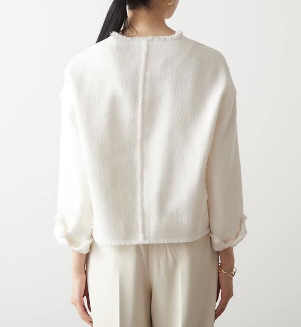 Liesse「クロップドジャケット」|ノーカラージャケット|