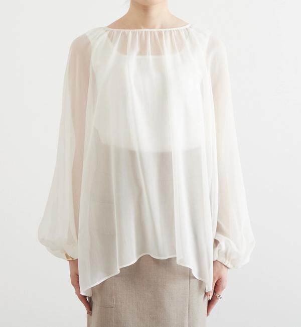 Liesse「シアーギャザーブラウス」|シャツ・ブラウス|