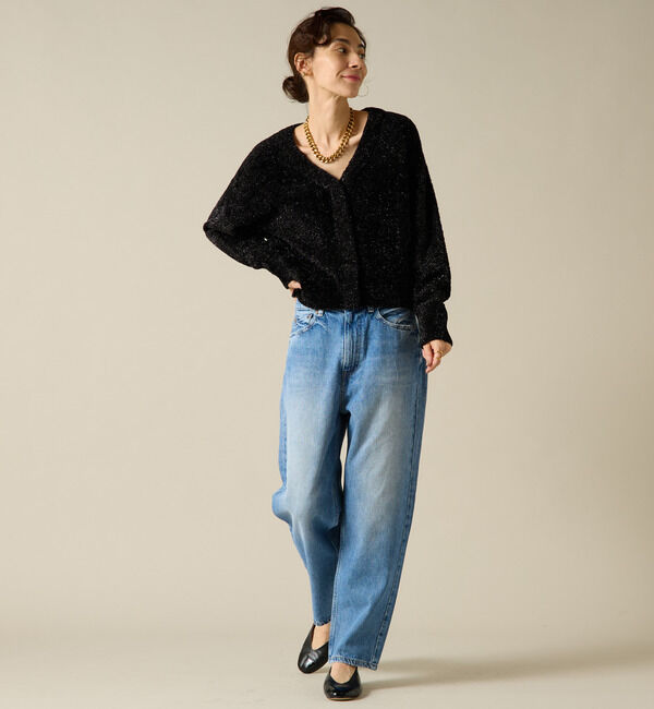 Liesse「2WAYラメニット」|カーディガン|