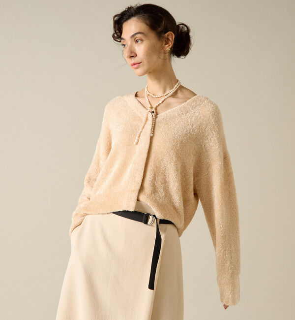 Liesse「2WAYラメニット」|カーディガン|