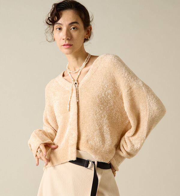 Liesse「2WAYラメニット」|カーディガン|